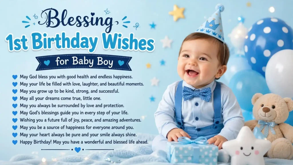 1st Birthday Wishes for Baby Boy