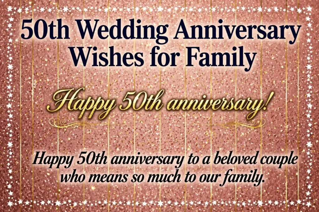 50th Wedding Anniversary Wishes for Family