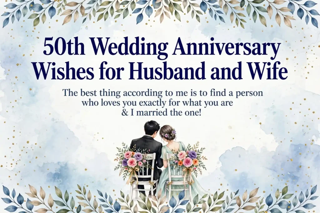 50th Wedding Anniversary Wishes for Husband and Wife