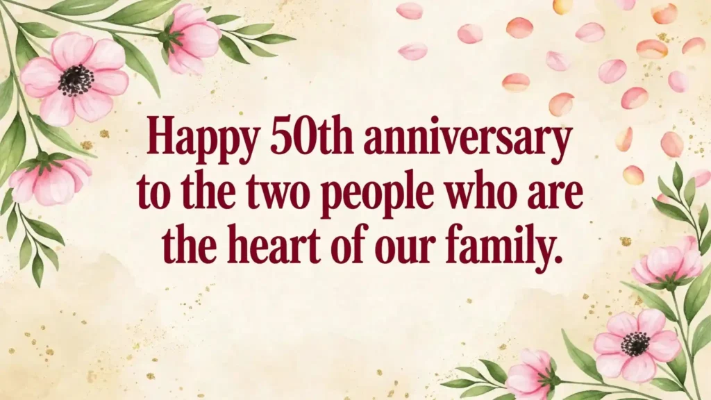 50th Wedding Anniversary Wishes for Parents