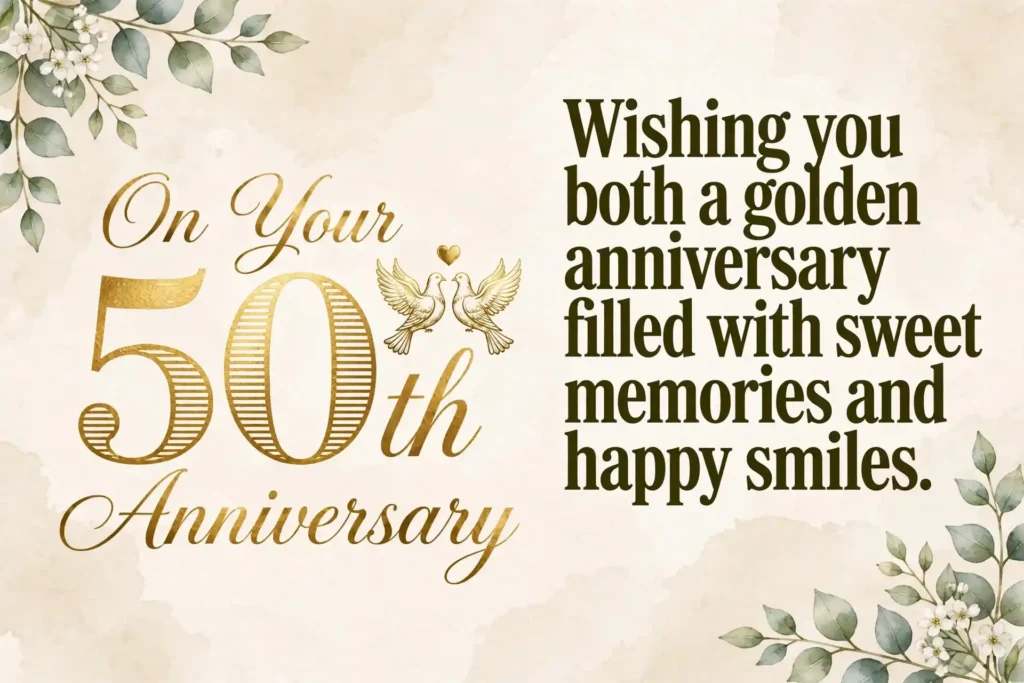 Sweet 50th Wedding Anniversary Wishes