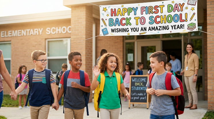 First Day Back to School Wishes for Kids