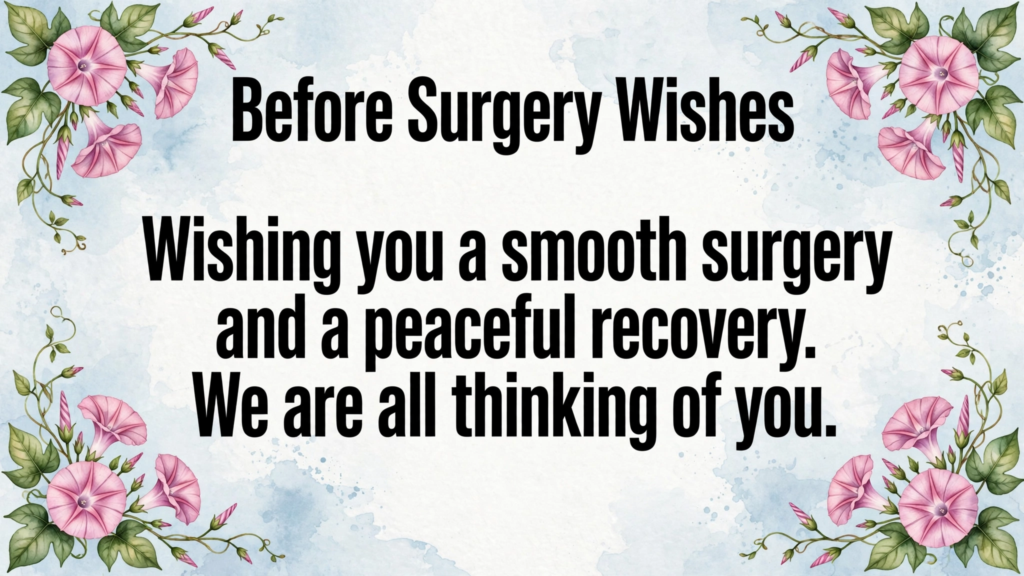 Well Wishes for Surgery for a Friend