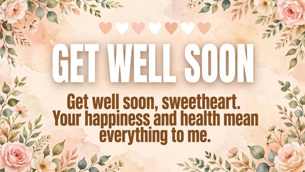 6. Romantic Get Well Soon Messages for Your Partner