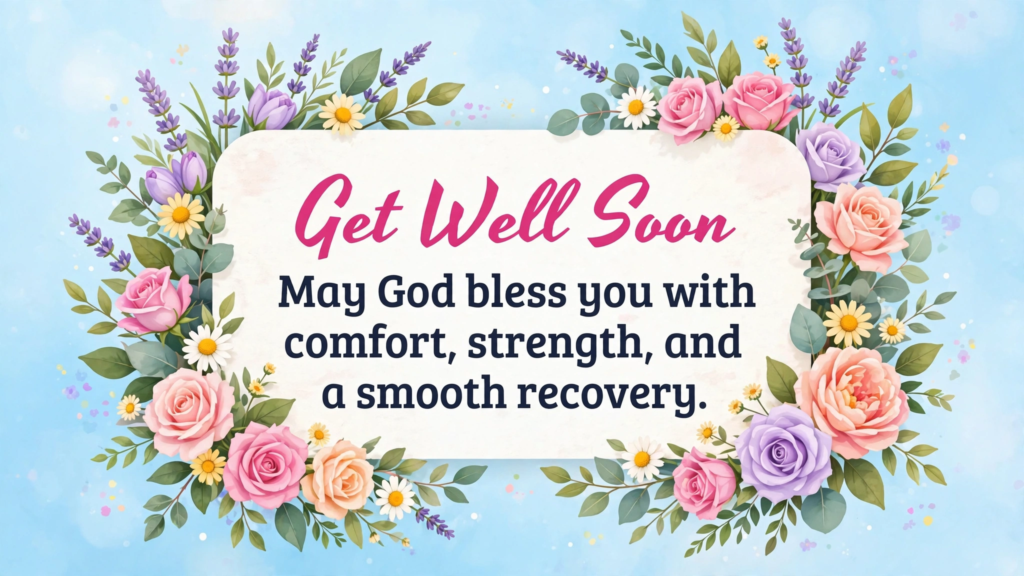 7. Get Well Soon Wishes with Prayers and Blessings