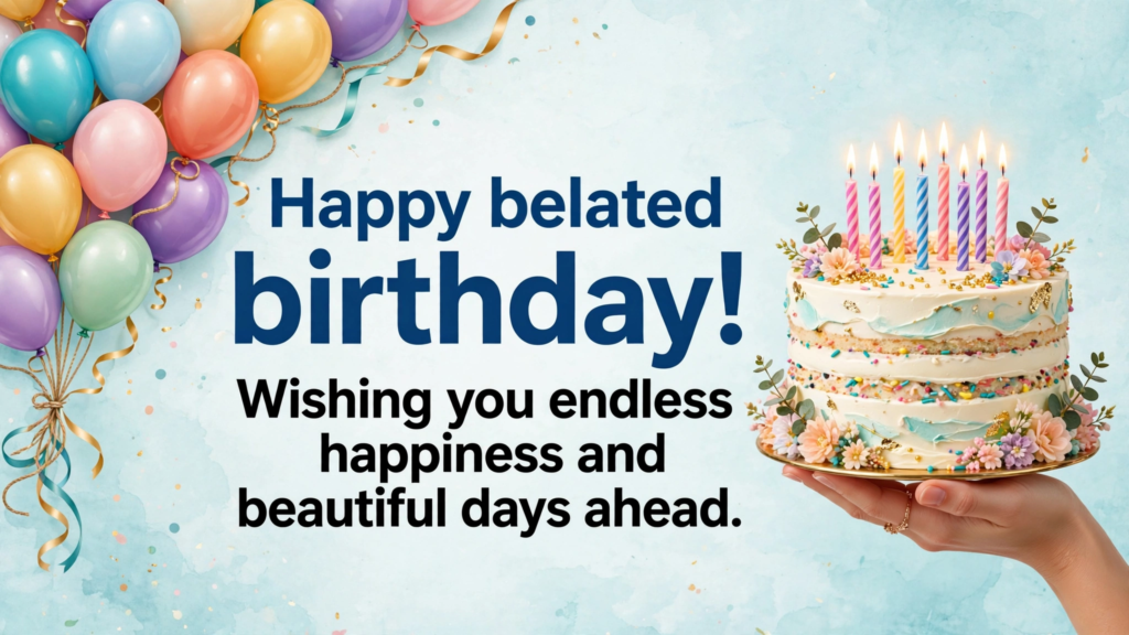 5. Short Late Birthday Wishes