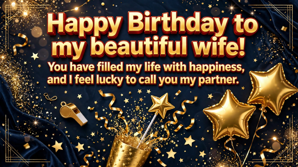 6. Birthday Wishes for a Newly Married Wife