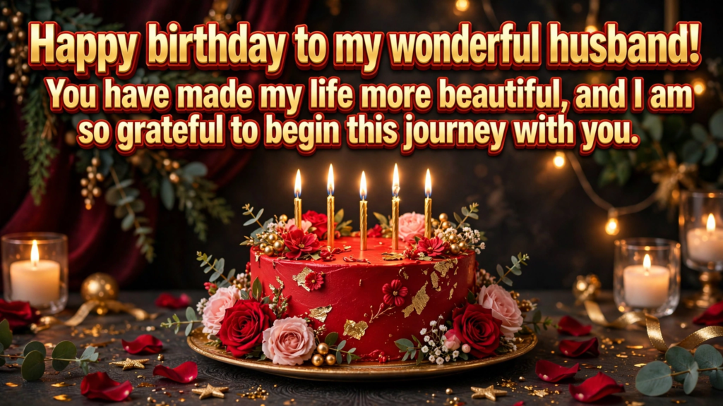 5. Birthday Wishes for a Newly Married Husband