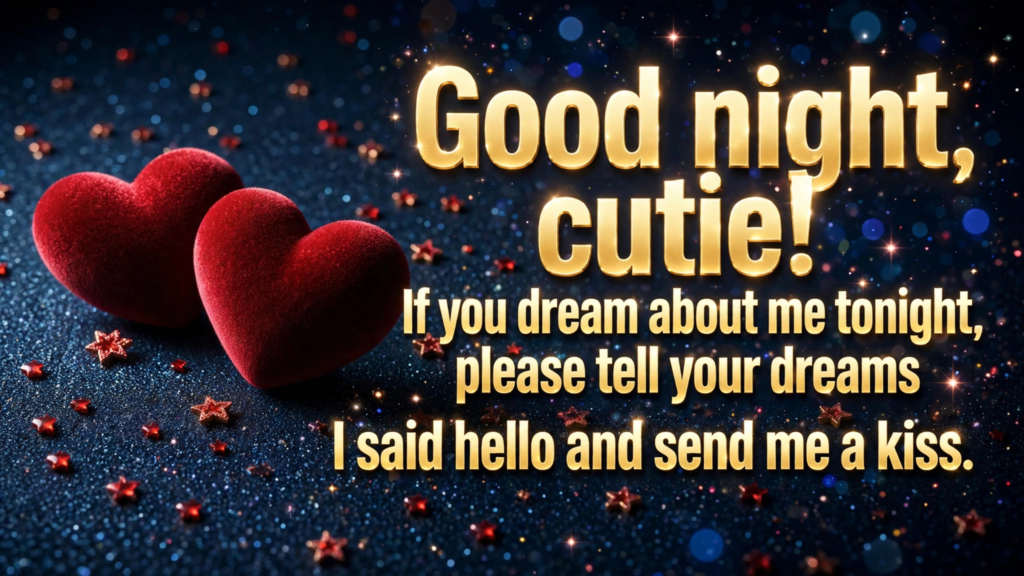 7. Cute and Flirty Good Night Love Wishes