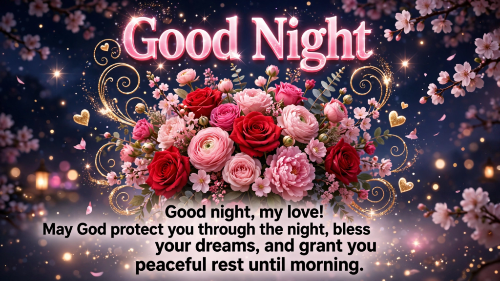 8. Good Night Love Wishes with Prayers and Blessings