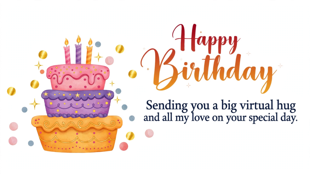 7. Birthday Wishes for Family Members Living Far Away