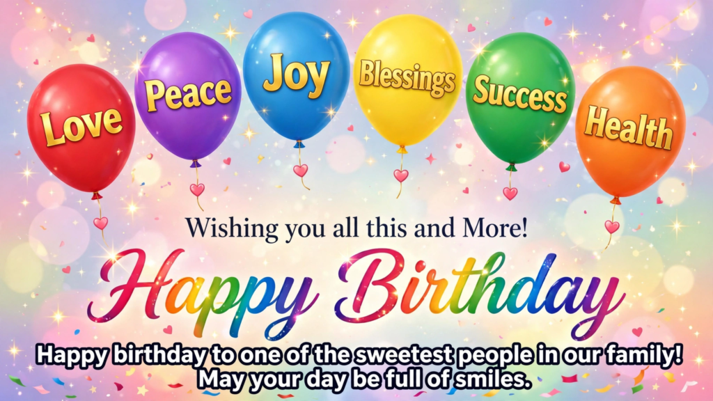 2. Sweet Birthday Wishes for Family Members