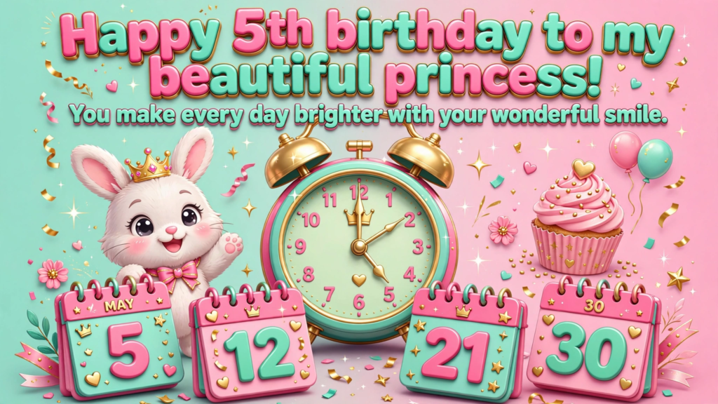 4. 5th Birthday Wishes for Daughter