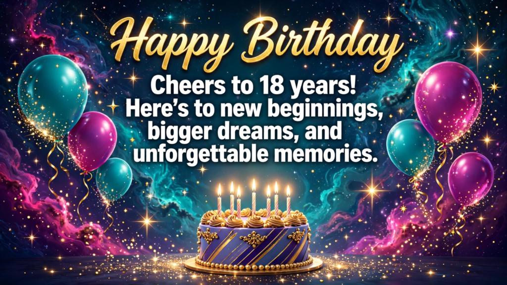 18th Birthday Wishes for Instagram and Social Media
