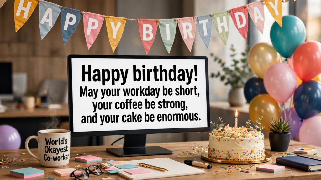 Funny Birthday Wishes for Coworkers