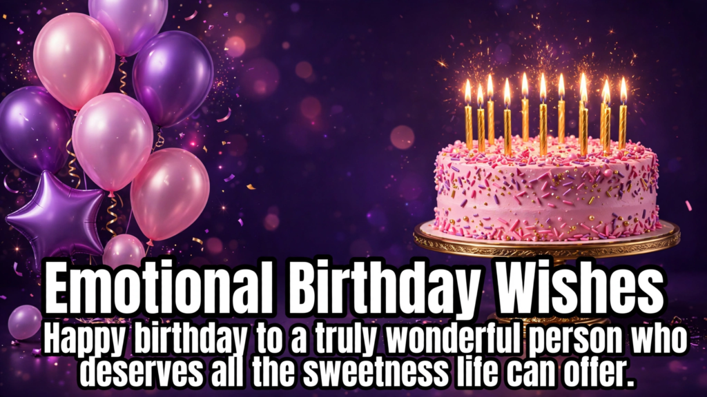 Sweet and Emotional Birthday Wishes