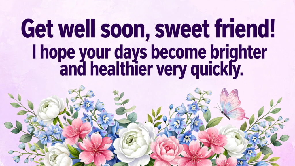 Sweet Get Well Soon Wishes for a Friend