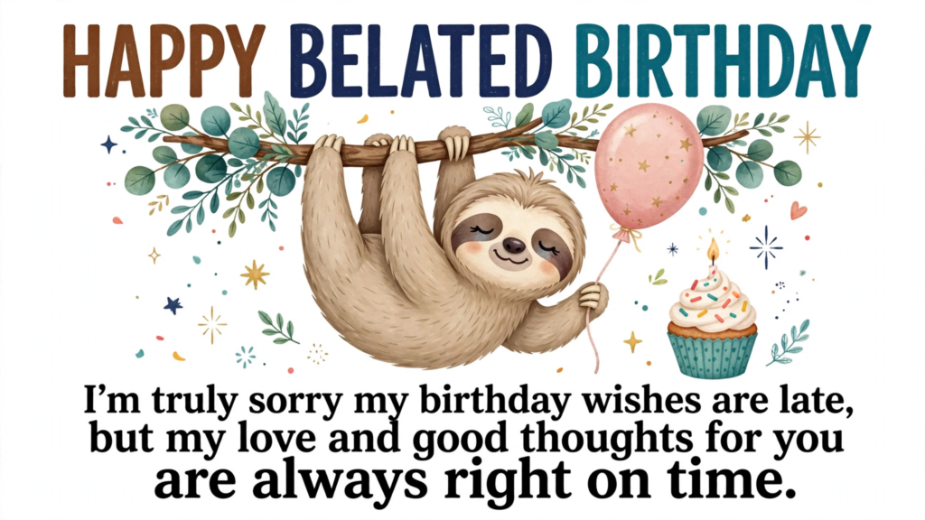 Funny Late Birthday Wishes