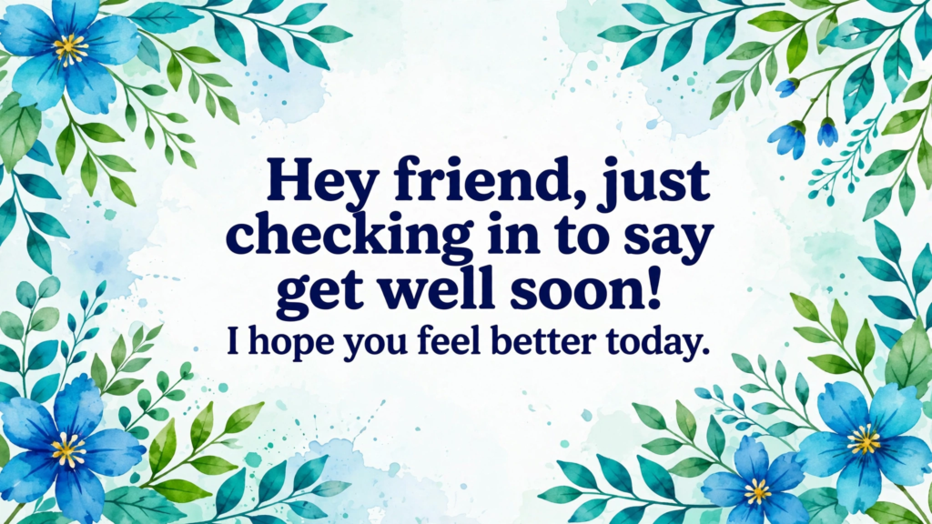 Get Well Soon Wishes for a Friend on WhatsApp