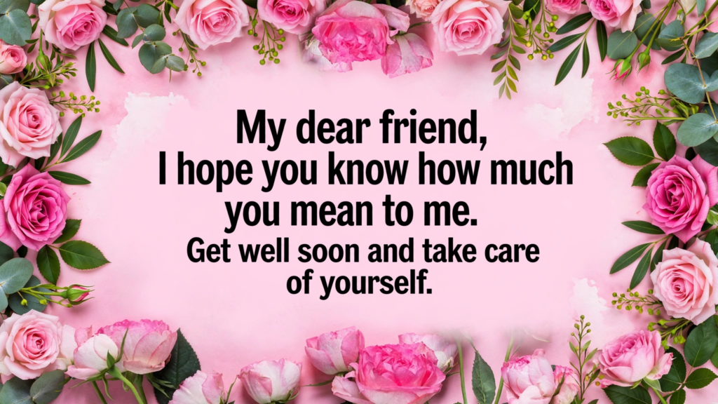 Heartfelt Get Well Soon Wishes for a Friend