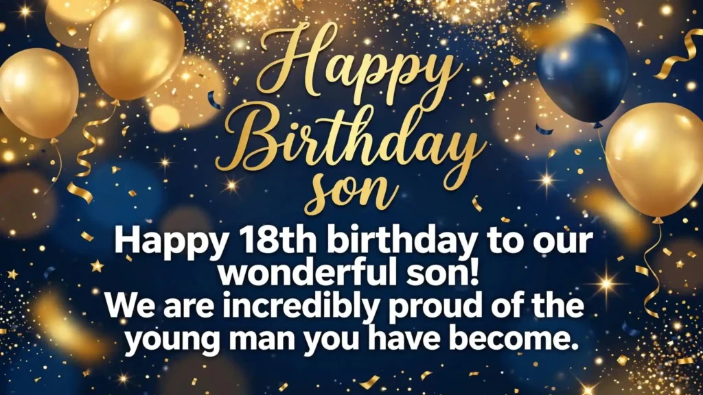 18th Birthday Wishes for a Son