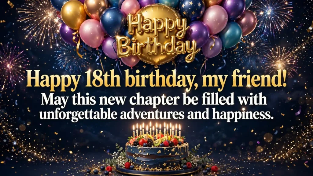 18th Birthday Wishes for a Friend
