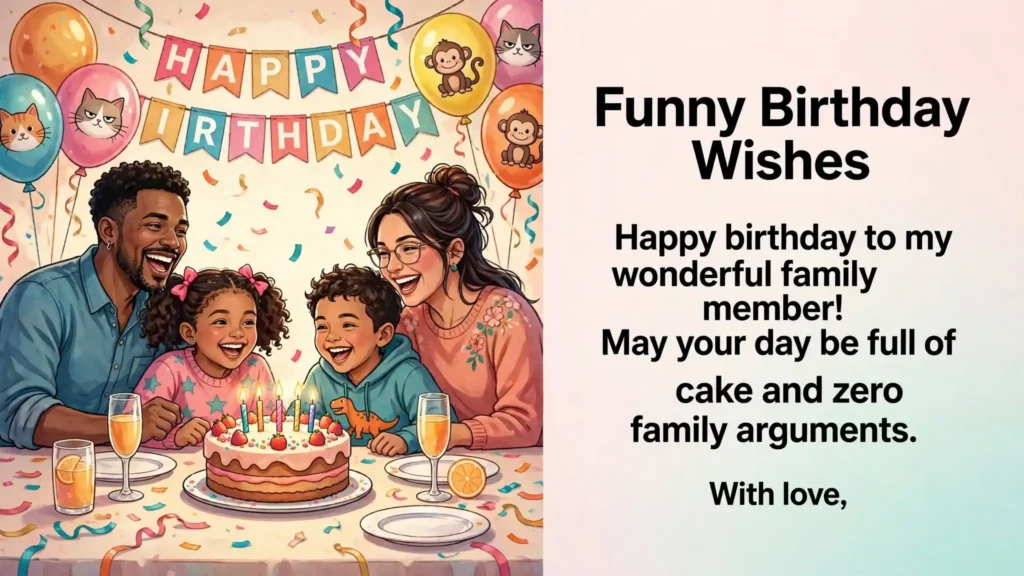 Funny Birthday Wishes for Family