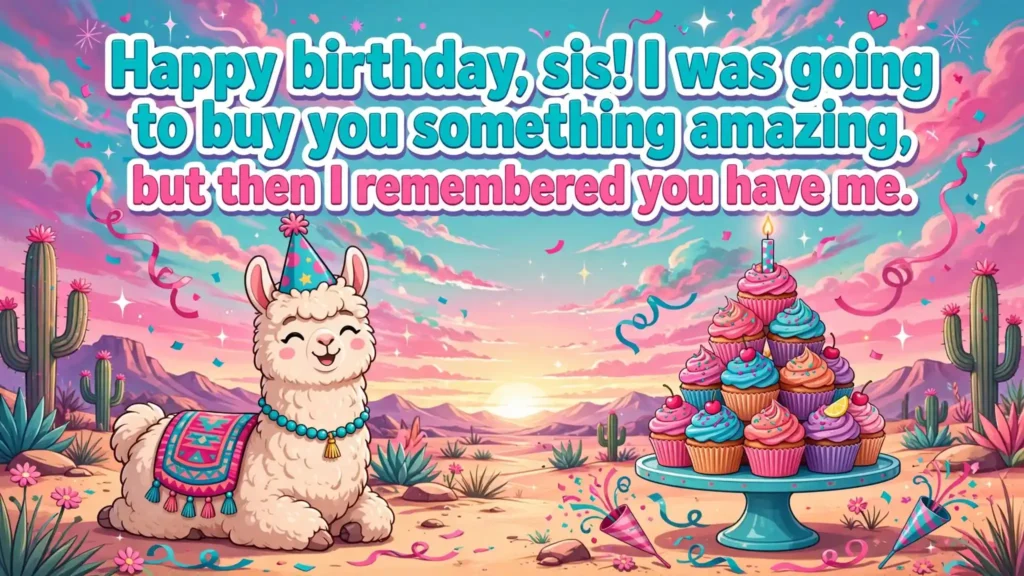 Funny Birthday Wishes for Sister That Will Make Her Laugh