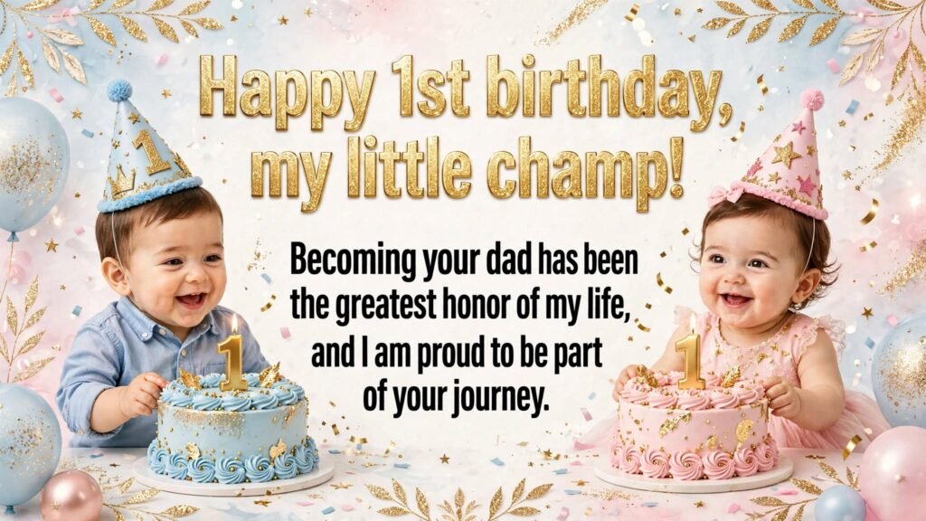 3. Emotional 1st Birthday Wishes for Son from Dad