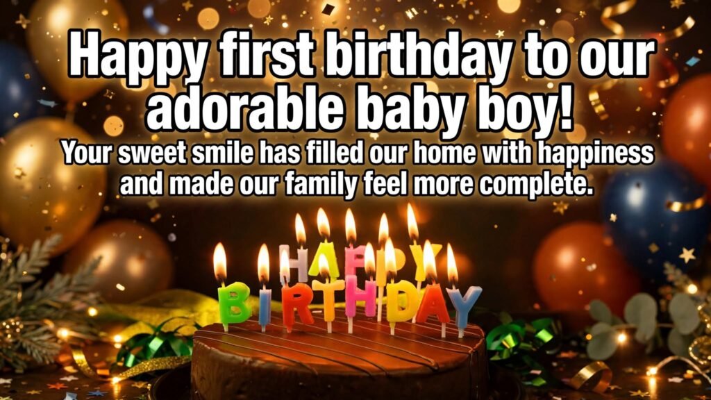 6. Emotional and Meaningful 1st Birthday Wishes for Son
