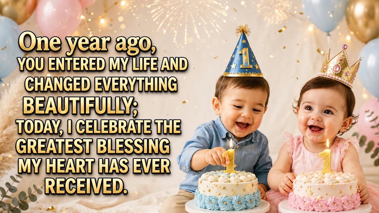 Emotional 1st Birthday Wishes for Son