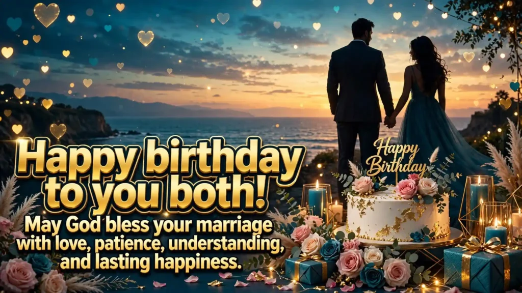 8. Birthday Wishes for Newly Married Couples with Prayers and Blessings